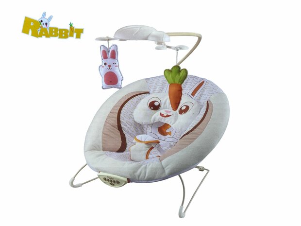 Wipstoel met Muziek en Trilfunctie - Baby Bouncer - Babygo - with Music and Vibration Function 