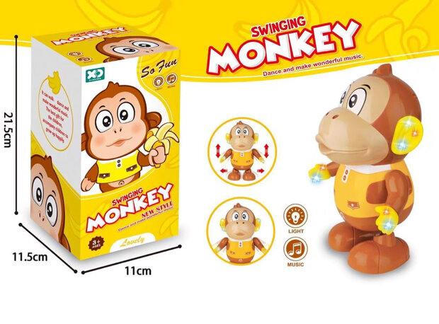 Swinging Monkey - Dancing toy monkey with sound and movement