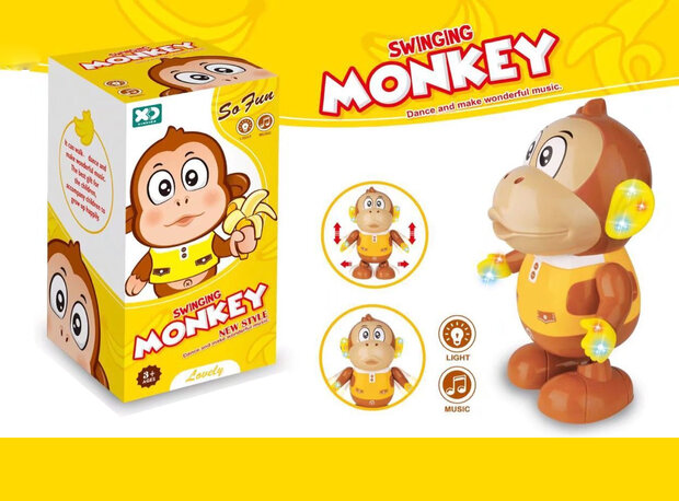 Swinging Monkey - Dancing toy monkey with sound and movement