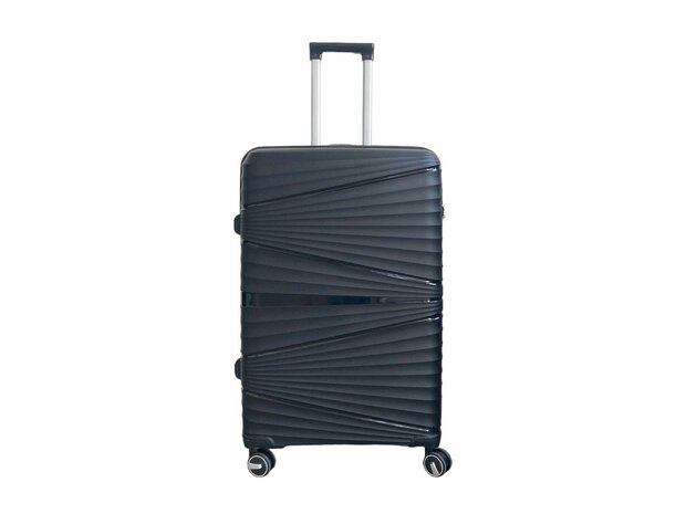 Luxury Suitcase Set Trolley Set 3-piece PP silicone travel case (black color)