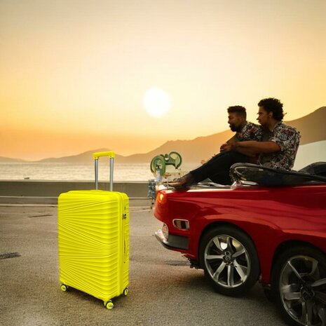 Luxury Suitcase Set Trolley Set 3-piece PP silicone travel case (Yellow color)