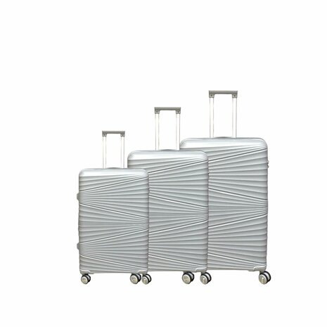 Luxury Suitcase Set - Trolley Set 3-Piece - PP Silicone Travel Case ( Gray color )