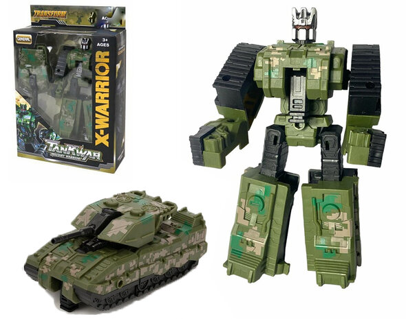 Transform X-Warrior Tank War military - robot en tank 2in1