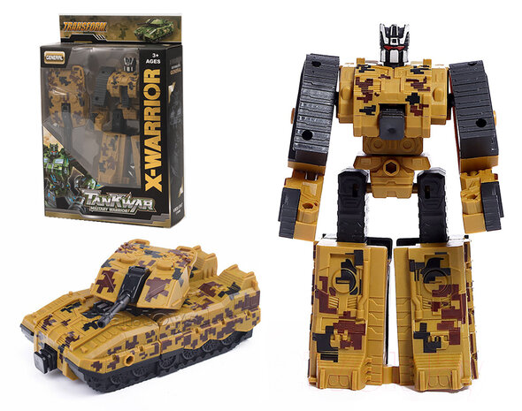 Transform X-Warrior Tank War military - robot and tank 2in1 Brown