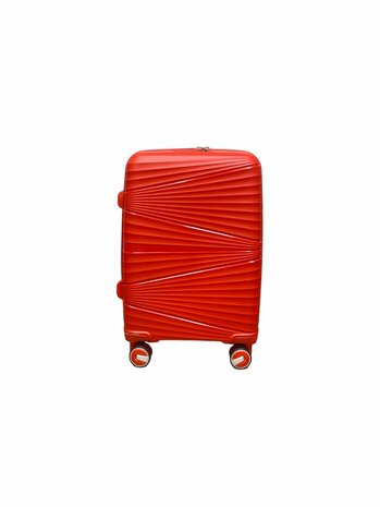 Luxury Suitcase Set - Trolley Set 3-Piece - PP Silicone Travel Case ( red color )