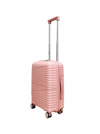 Suitcase set - Trolley set 3-piece - PP silicone travel suitcase pastel pink