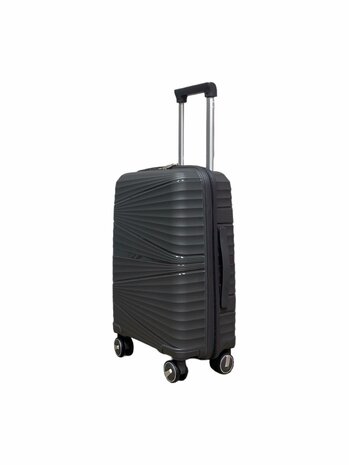 Suitcase set - Trolley set 3-piece - PP silicone travel case Light black