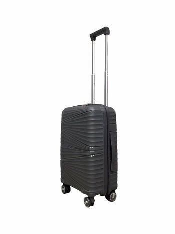 Suitcase set - Trolley set 3-piece - PP silicone travel case Light black