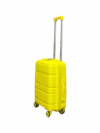 Travel suitcase - hand luggage - yellow - silicone 55CM