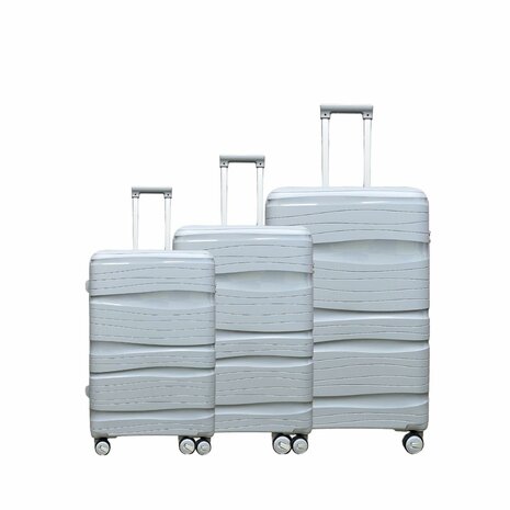 Koffers - Luxe - Set van 3 - Grijs - 55/65/75 cm