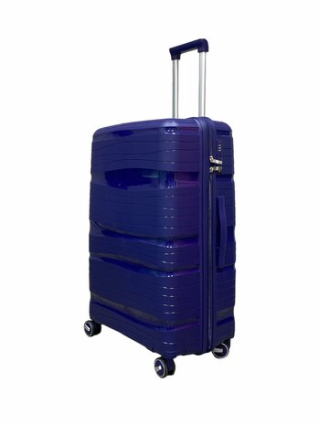 Travel suitcase - luggage - dark blue - siliconen 78CM