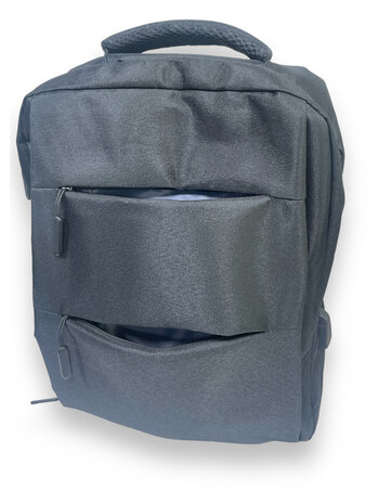 Q-Bags - USB Backpack black - Splashproof