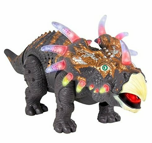 Speelgoed Dinosaurus - Triceratops - met licht en Dino geluid 35CM