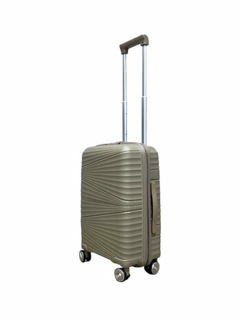 Hand luggage suitcase 55CM Mocha brown - 4 wheels 360 degree spinner