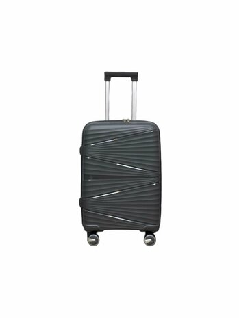 Handbagage koffer 55CM hemels zwart - 4 wielen 360 graden spinner