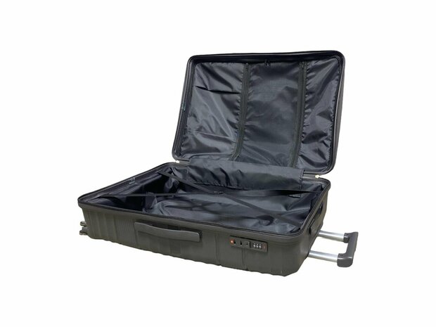 Large suitcase heavenly black 68cm - up to 28kg - 4 wheels 360 degree spinner