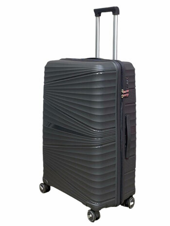 Large XL suitcase heavenly black 78cm - up to 35kg - 4 wheels 360 degree spinner