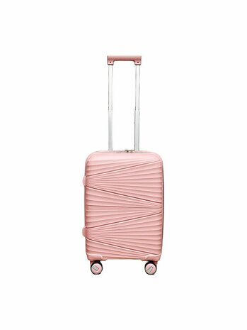 Handbagage koffer 55CM pastel roze met 4 wielen 360 graden spinner