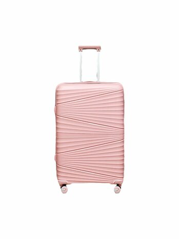 Large suitcase pastel pink 68cm - up to 28kg - 4 wheels 360 degree spinner