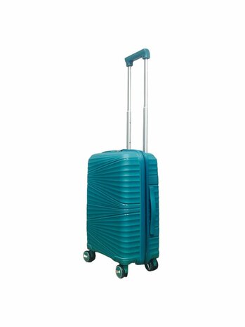 Handbagage koffer 55CM Turquoise groen met 4 wielen 360 graden spinner