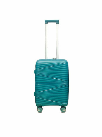 Handbagage koffer 55CM Turquoise groen met 4 wielen 360 graden spinner