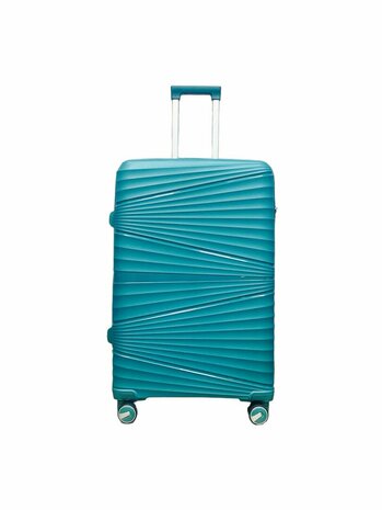 Large suitcase Turquoise green 68cm - up to 28kg - 4 wheels 360 degree spinner