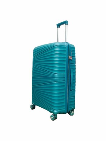 Large suitcase Turquoise green 68cm - up to 28kg - 4 wheels 360 degree spinner