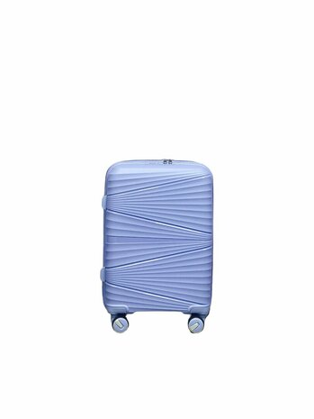 Hand luggage suitcase 55CM light blue- 4 wheels 360 degree spinner