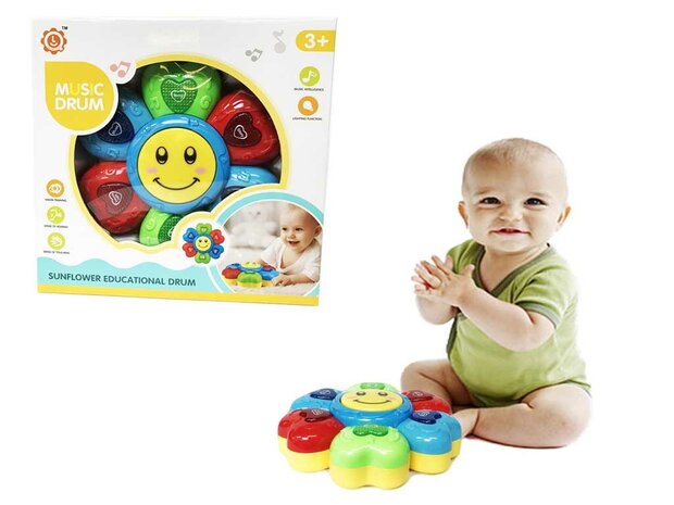 Sunflower Educational Toy Drum For Toddlers- Babies