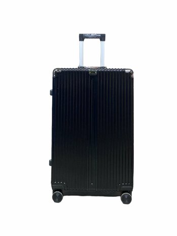 Hard shell suitcase, PC ABS aluminum black 85L large size L