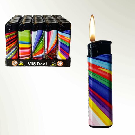 Click lighters 50 pieces - lighter with print mix 