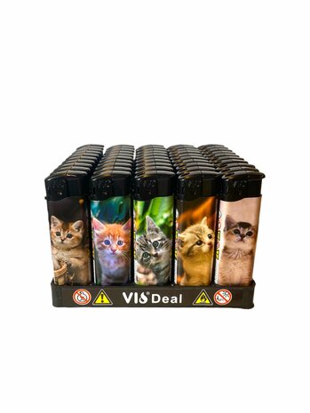 Klik aanstekers 50 STUKS Met Cat print lighters