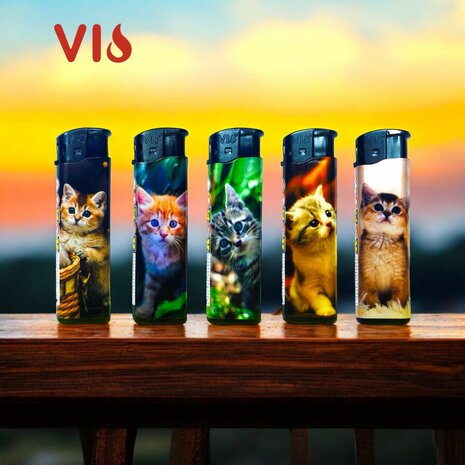 Klik aanstekers 50 STUKS Met Cat print lighters