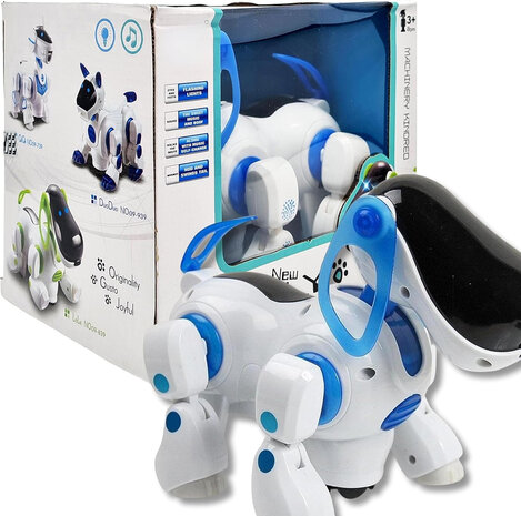 Robot dog LeLe - barks and music - interactive - lights - moves