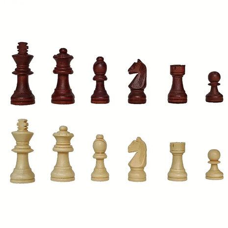 CHess &amp; Checkers Set - Schaken en dammen 2in1 - 38X38CM - beuken hout 