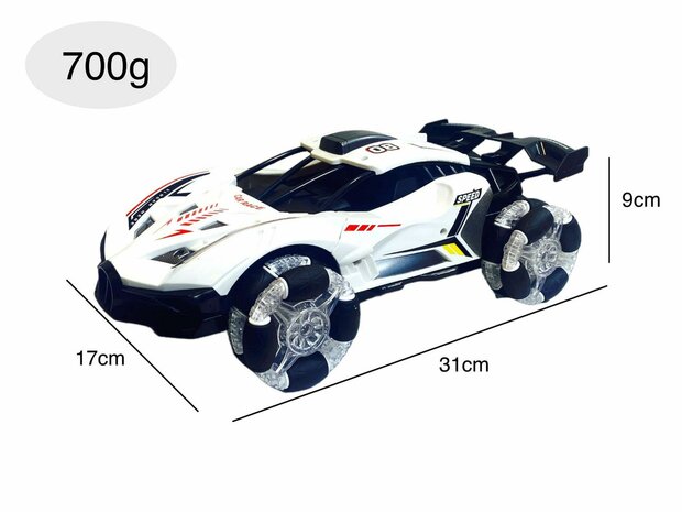 Rc Car 2.4GHZ Burn-out Smoke Car with Real Smoke and LED Lights with Sound and Rechargeable