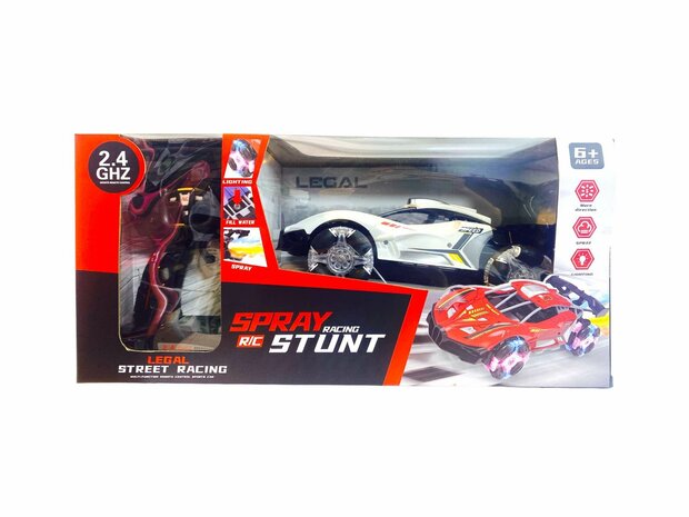 Rc Car 2.4GHZ Burn-out Smoke Car with Real Smoke and LED Lights with Sound and Rechargeable