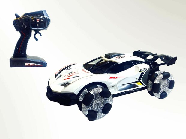 Rc Car 2.4GHZ Burn-out Smoke Car with Real Smoke and LED Lights with Sound and Rechargeable w