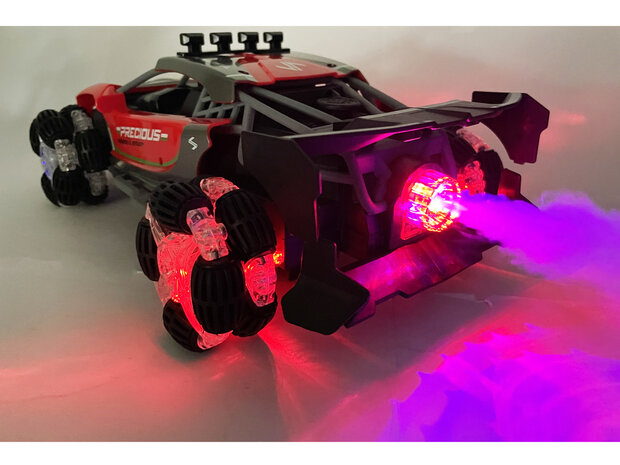 Rc Auto met echte rook - LED-lichtjes en Geluid 2.4Ghz -1:12