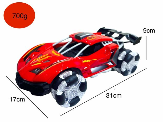 Rc Auto met echte rook - LED-lichtjes en Geluid 2.4Ghz -1:12