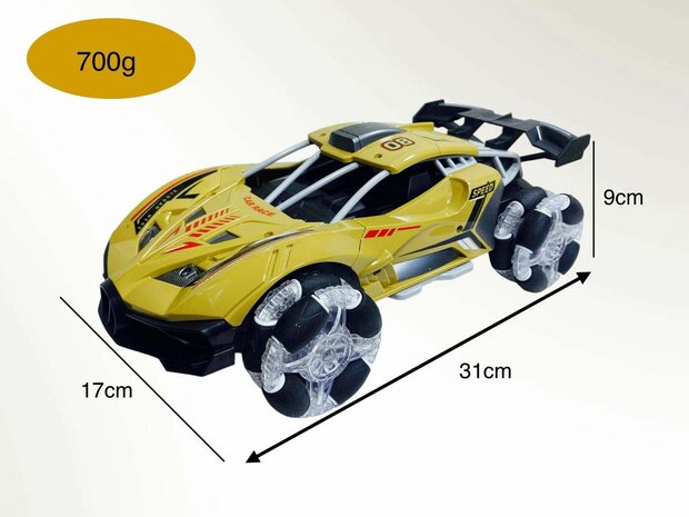 Rc Car with Real Smoke LED Lights and Sound 2.4Ghz -1:12 br