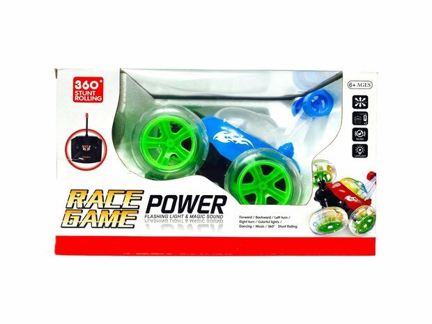 Rc Stunt car - Acrobatische afstand bestuurbaar auto met 360&ordm; draaiende wielen B