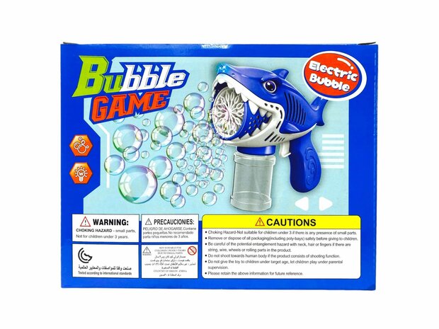 Shark Bubble Blower Toy - Bubble Gun Shark - USB Rechargeable