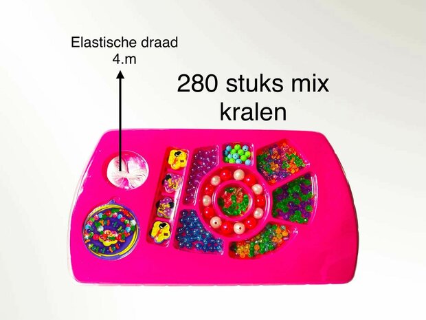 Kralenset - DIY - Crystal Chic - Sieraden voor meisjes - kralenmix 280 stuks