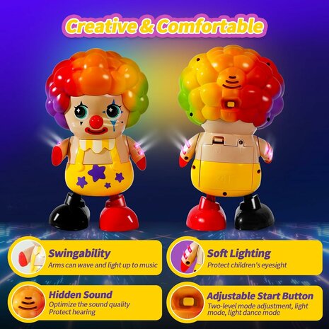 Dancing CLOWN with sound and can move - Special Edition Dancing Circus Clown