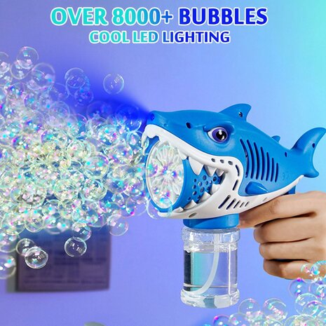 Shark Bubble Blower Toy - Bubble Gun Shark - USB Rechargeable