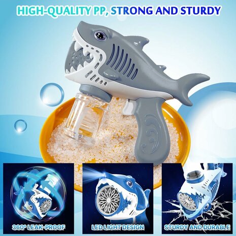 Shark Bubble Gun Toy - Bubble Gun Shark - USB Rechargeable G