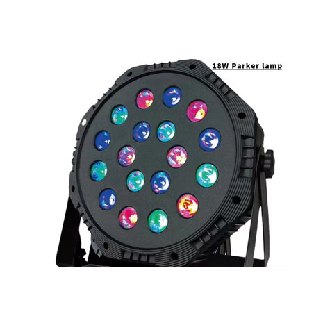 LED par light - 18 LED - disco licht - incl. afstandsbediening - Dmx 512 - RGB - geluidsactivering