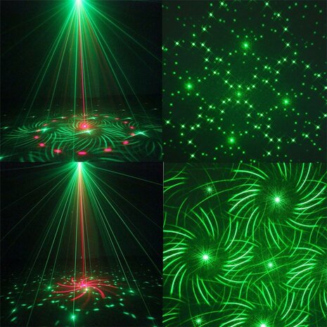 Laser licht - met afstandsbediening - Stage Lighting - Geluid geactiveerd