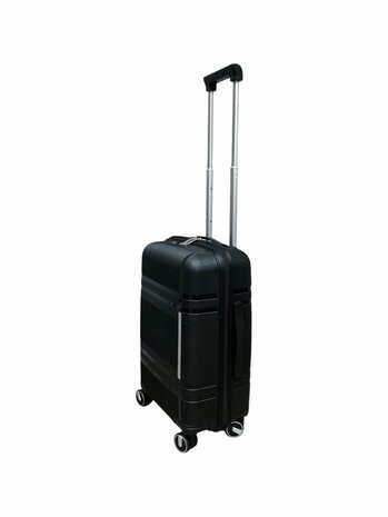 Handbagage koffer 55CM met 4 wielen 360 graden spinner ( zwart )